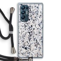 Gespikkelde marmer: Oppo Find X3 Neo Transparant Hoesje met koord