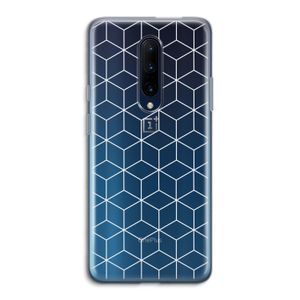 Zwart-witte kubussen: OnePlus 7 Pro Transparant Hoesje