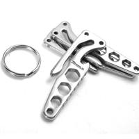 Pocket Carbon RVS sleutel houder fles opener Outdoor Sport Camping EDC tool