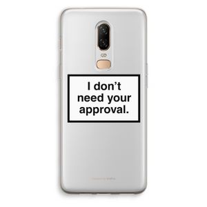 Don't need approval: OnePlus 6 Transparant Hoesje