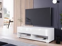 TV-meubel ACAPULCO 1 klapdeur 100 cm wit/glanzend wit met led - thumbnail