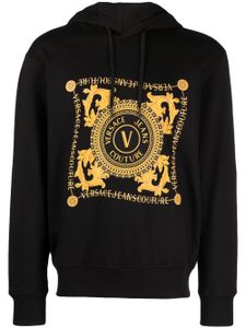 Versace Jeans Couture hoodie en coton à logo imprimé - Noir