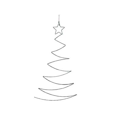 LED Wanddeco everlands kunstkerstboom groen 100x60cm