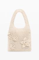 Gehaakte tas met bloemen - WHITE - U