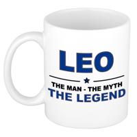 Leo cadeau mok - man myth legend - naam koffiemok - 300 ml - collega - vaderdag