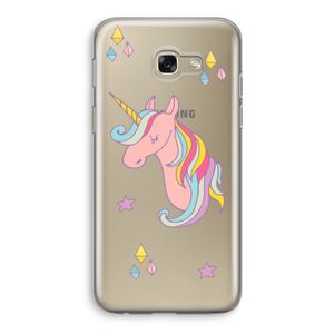 Roze eenhoorn: Samsung Galaxy A5 (2017) Transparant Hoesje