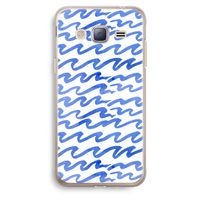 Blauwe golven: Samsung Galaxy J3 (2016) Transparant Hoesje