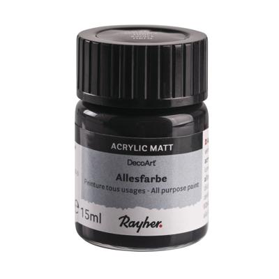Rayher Acrylverf - zwart - 15 ML - te verdunnen - alle ondergronden