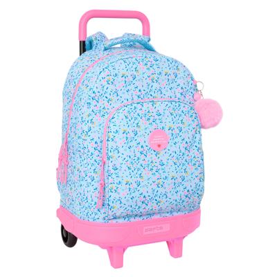 Schoolrugzak met Wielen Vicky Martín Berrocal Paraíso Blauw Roze 33 x 45 x 22 cm