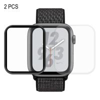 2 PC's ENKAY Hat-Prins 3D volledig scherm PET + 3D volledig scherm galvaniseren PET gebogen warmte buigen HD Screen Protector voor Apple Watch serie