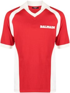 Balmain polo Retro en maille à logo - Rouge