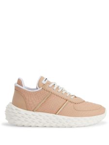 Giuseppe Zanotti baskets Urchin à effet peau de serpent - Rose