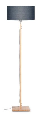 Vloerlamp Fuji - Donkergrijs/Bamboe - Ø47cm