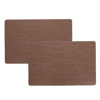 Cosy & Trendy Placemat rechthoekig - 6x - vinyl bruin - 29 x 44 cm - Tafel dekken