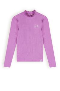 NoNo Meisjes t-shirt rib jersey - Koss - Violet