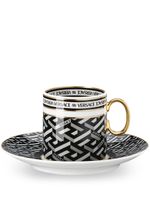 Versace tasse et soucoupe La Greca Signature - Noir - thumbnail