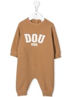Douuod Kids grenouillère à logo imprimé - Marron