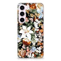 TPU Case voor Samsung Galaxy S23 Dark Flowers