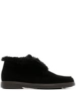 Santoni slip-on shearling loafers - Noir