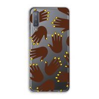Hands dark: Samsung Galaxy A7 (2018) Transparant Hoesje