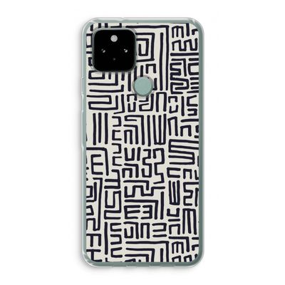 Moroccan Print: Google Pixel 5 Transparant Hoesje