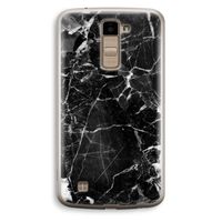 Zwart Marmer 2: LG K10 (2016) Transparant Hoesje