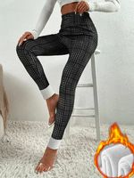 Casual Plaid Tight Leggings - thumbnail