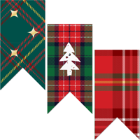 Etiket | papier | Vaandel tree | 60x30mm | rood/groen | rol à 500 stuks