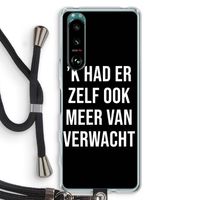 Meer verwacht - Zwart: Sony Xperia 5 III Transparant Hoesje met koord