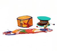 Mystieke Rituele Drum (Damaru) met Gele Tas