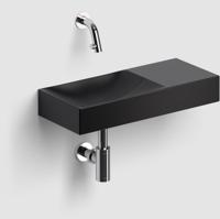 Clou Vale Fontein Rechts 45x19x7 cm Mat Zwart