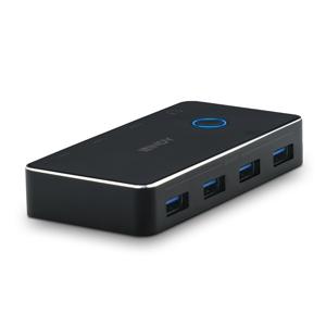 LINDY 4 + 2 poorten USB 3.2 Gen 1-schakelaar (USB 3.0) Zwart