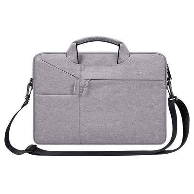 ST02S waterdichte scheurweerstand verborgen draagbare riem One-schouder handtas voor 13 3 inch laptops met koffer gordel (lichtgrijs)