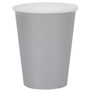 Santex feest/verjaardag bekertjes - 10x stuks - karton - zilver - 270 ml