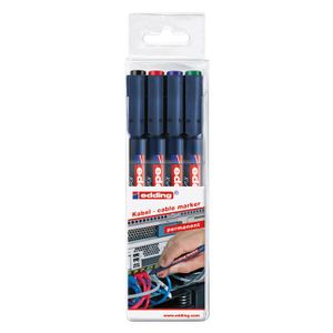 Edding 8407 Kabel Marker set a 4 stuks in etui