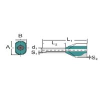 Weidmüller 9037660000 Dubbele adereindhulzen 2.5 mm² Deels geïsoleerd Grijs 100 stuk(s)