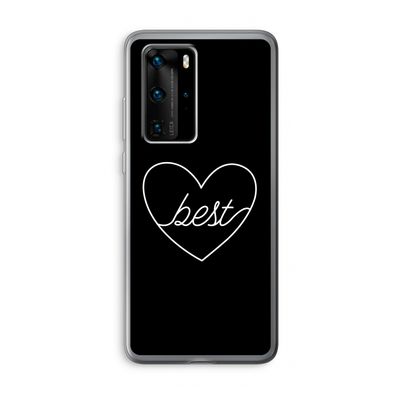 Best heart black: Huawei P40 Pro Transparant Hoesje