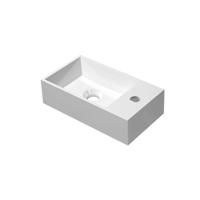 INK - Fontein Polystone Cilinder met Kraangat Rechts - 400x220x100 mm - Glans Wit