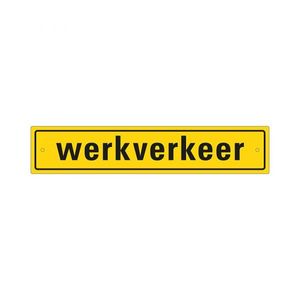 Bord Werkverkeer incl. zuignapjes - 80x400 mm reflectieklas.