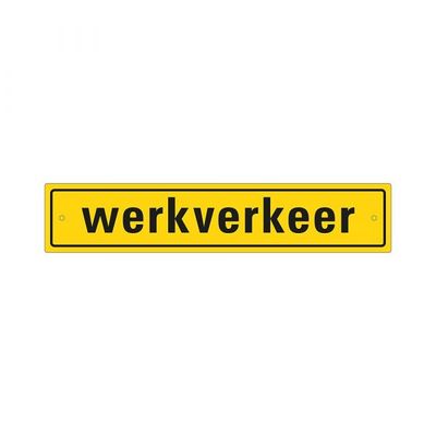 Bord Werkverkeer incl. zuignapjes - 80x400 mm reflectieklas.