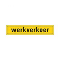 Bord Werkverkeer incl. zuignapjes - 80x400 mm reflectieklas.