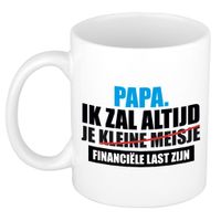 Papa financiele last mok / beker wit 300 ml - Cadeau mokken - Vaderdag