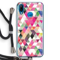 Gekleurde driehoekjes: Huawei P20 Lite Transparant Hoesje met koord
