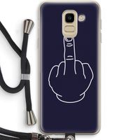 F**k U: Samsung Galaxy J6 (2018) Transparant Hoesje met koord