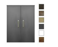 Sanicare kolomkast met luxe chromen greep 67x90x32cm antraciet