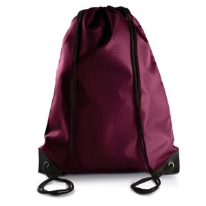 Sport gymtas/draagtas met rijgkoord - bordeaux rood - 34 x 44 cm - polyester - verstevigde hoeken