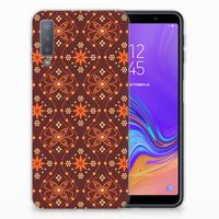 Samsung Galaxy A7 (2018) TPU bumper Batik Brown - thumbnail