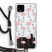 Anything Flamingoes: Pixel 4 XL Transparant Hoesje met koord