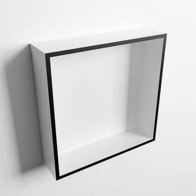 MONDIAZ EASY Nis 29,5x29,5cm in solid surface kleur Urban | Talc. 1 vak geschikt voor in- of opbouw
