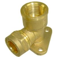 Riko Messing Muurplaat 1/2" Binnendraad x 12mm